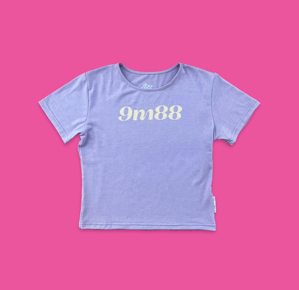 芋香閃字合身踢Taro Sparkle Crop Tee✨