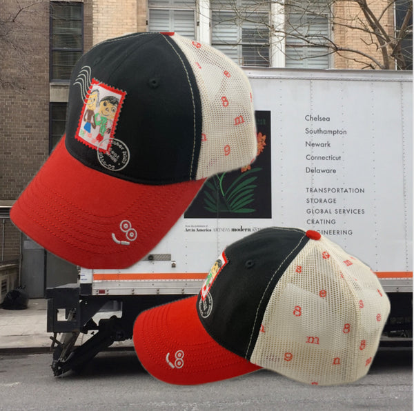 Sent郵票網帽黑紅 Sent Cap Black